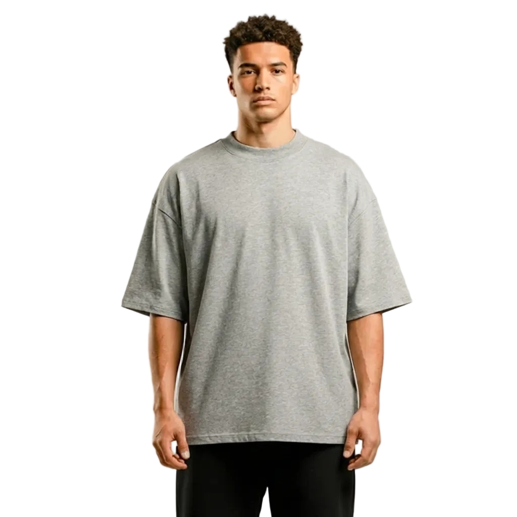 IOAM® Blanks TECH TEE OVERSIZE GRIS JASPEADO